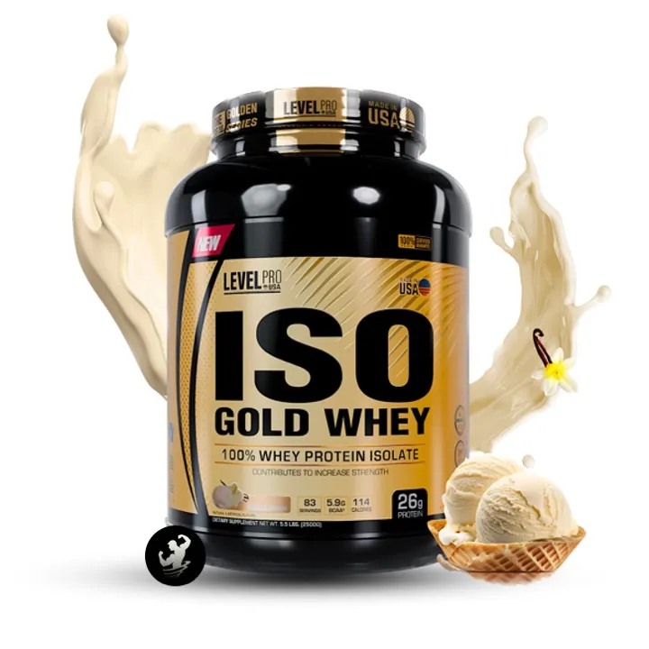 Referencia de Proteína Level Pro Iso Gold Whey, vainilla