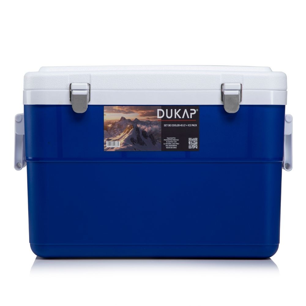 Referencia de Cooler DUKAP azul de 45 litros